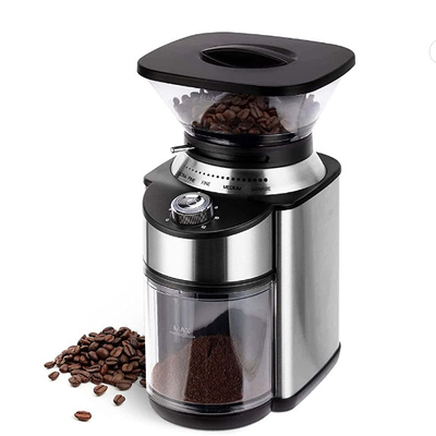 Paslanmaz Çelik Elektrikli Konik Burr Kahve Öğütücü Espresso Kahve Presi 19 Ayar