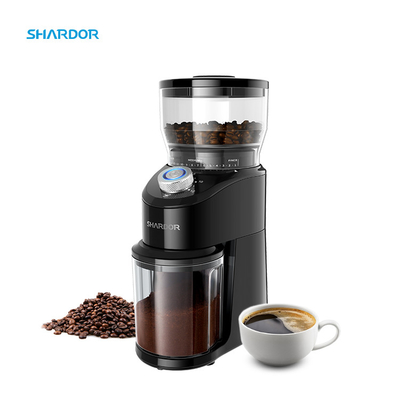 Mavi LED Işık Çapak Konik Öğütücü 2 ila 12 Bardak Emniyet Kilidi Ofis Espresso Makinesi