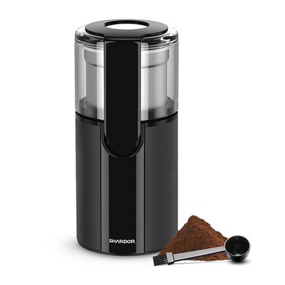 Black Spice Elektrikli Mini Kahve Öğütücü 110V 220V Çıkarılabilir Fincanlı Kaba veya İnce