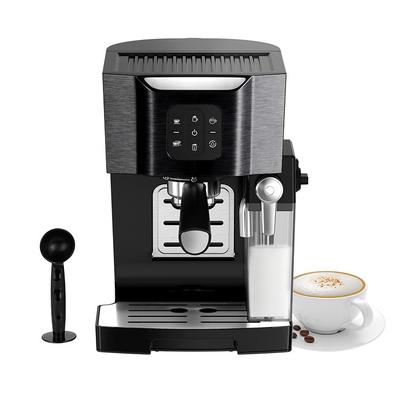 Süt Köpürtücülü Siyah Kahve Makinesi Çok Fonksiyonlu 500W Ev Espresso Makinesi