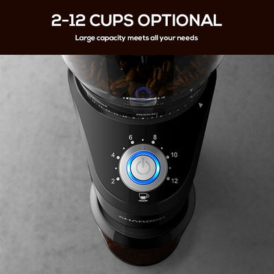 14 Ayarlanabilir Konik Çapak Kahve Öğütücü Espresso Kapsamlı Öğütme Ayarları