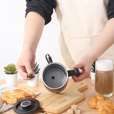 300ML 4'ü 1 Arada Espresso Süt Köpürtücü Siyah Soğuk Sıcak Süt Isıtma Köpürtücü Ayrılabilir