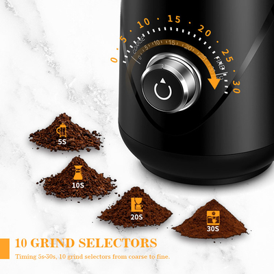 Kapasite 70g Burr Mill Öğütücü 63 Db Gürültü Zamanlama Düğmesi Taşınabilir Burr Kahve Öğütücü