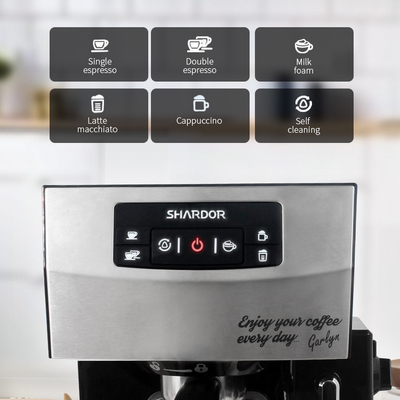 OEM ODM Çok İşlevli Kahve Makinesi Tek Dokunuşlu 1450W Cappuccino Kahve Espresso Makineleri