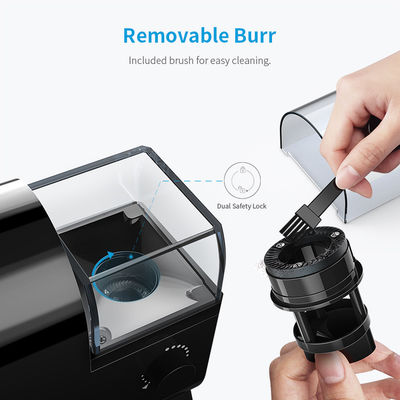 Mini Siyah Burr Kahve Öğütücü 100W Ev İçin Kahve Öğütme Makinesi