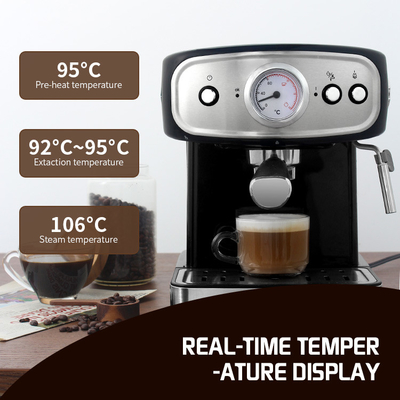 15 Bar Pompa 850W Çok İşlevli Kahve Makinesi Espresso El Tipi Elektrikli Kahve Öğütücü
