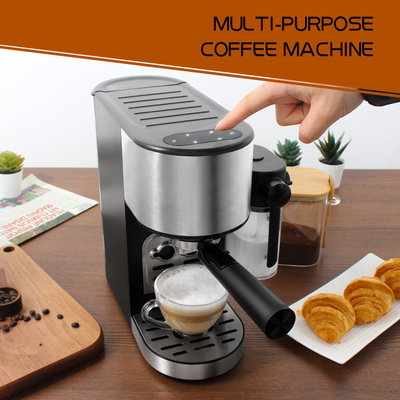 Profesyonel Espresso Çok İşlevli Kahve Makinesi Süt Köpürtücülü ABS Paslanmaz Çelik