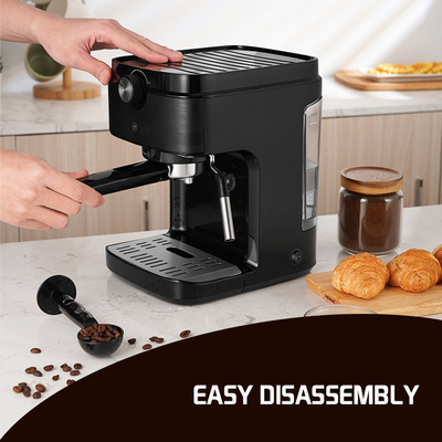 0.9L Çok İşlevli Kahve Makinesi 1300W Espresso Elektrikli El Tipi Burr Öğütücü
