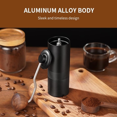 Burr Espresso Paslanmaz Çelik Manuel Kahve Öğütücü Hassas Taşınabilir DIY Logo