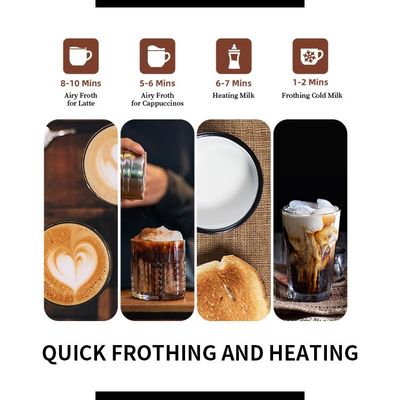 Ayrılabilir Espresso Süt Köpürtücü Soğuk ve Isıtmalı Akıllı Otomatik